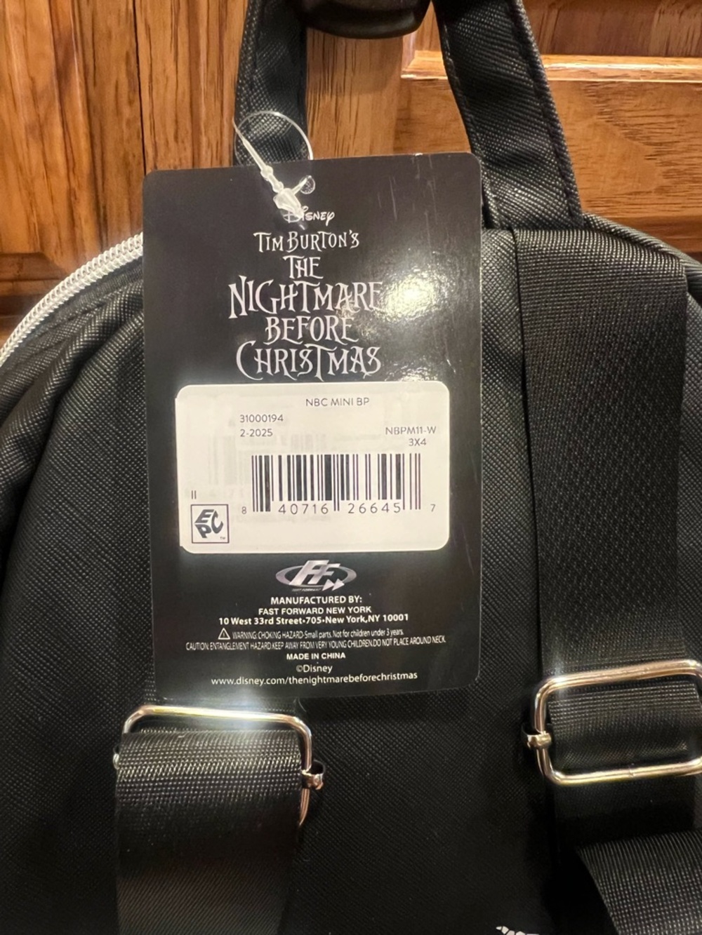 Disney The Nightmare Before Christmas Black Mini Backpack - Picture 4 of 4